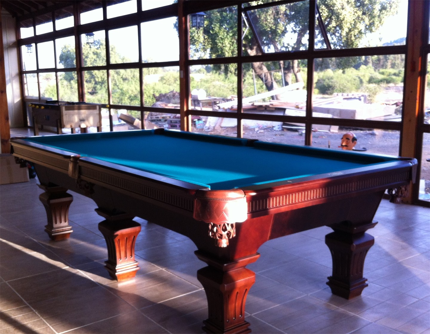 Mesa de pool 9 pies blanca rústica - Mundo Billar Ecuador